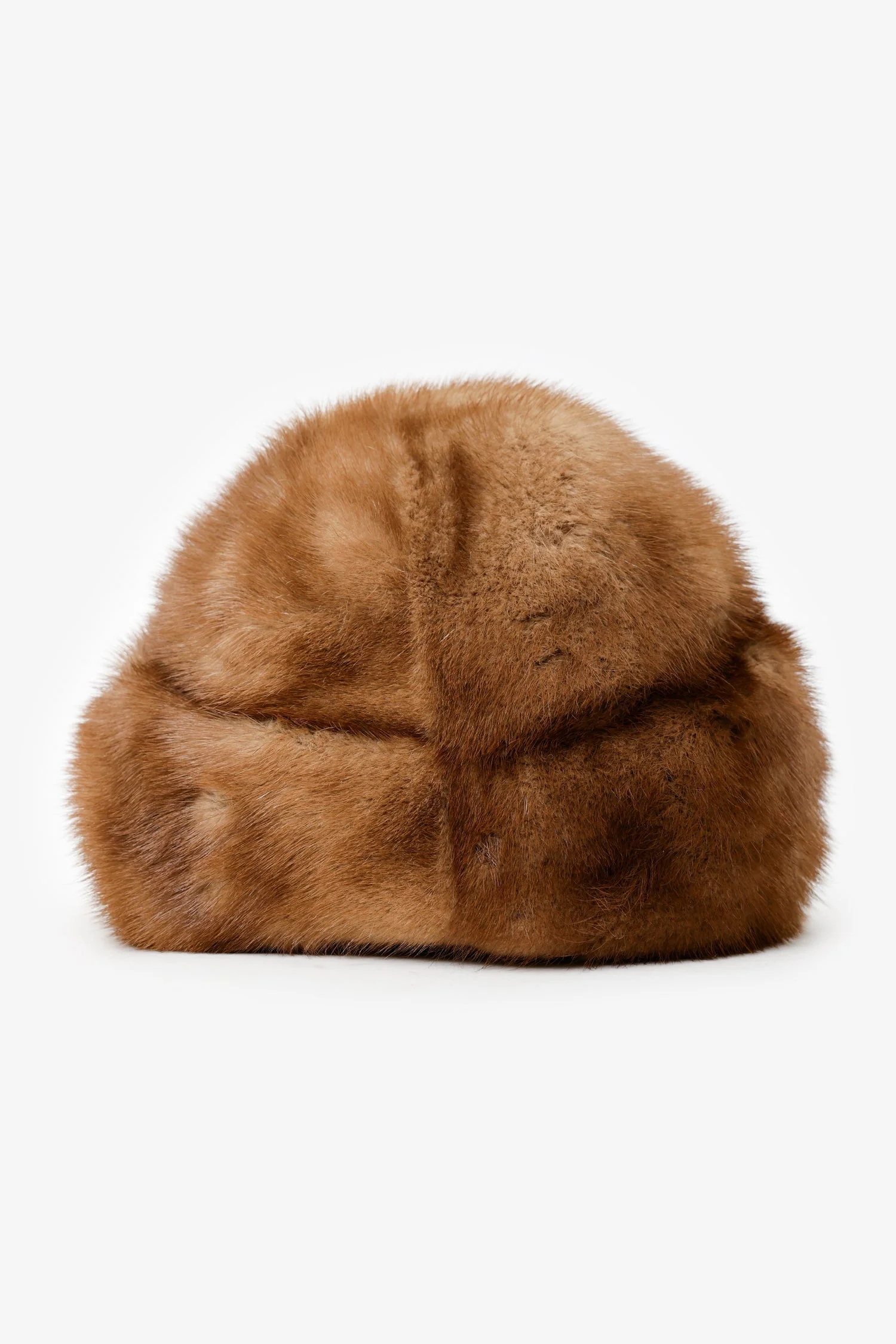 Vintage Brown Mink Fur Hat - Image 2