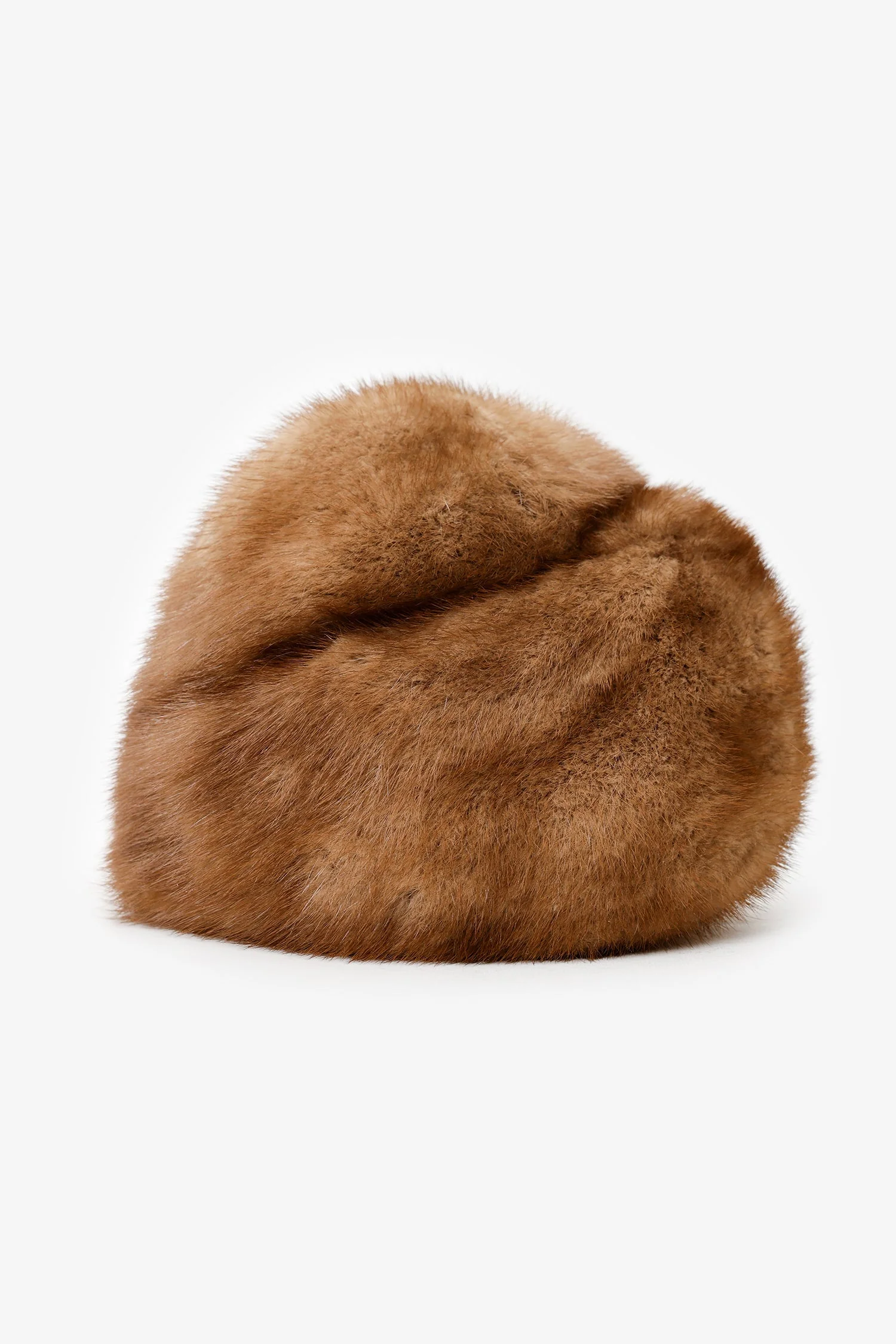 Vintage Brown Mink Fur Hat - Image 3