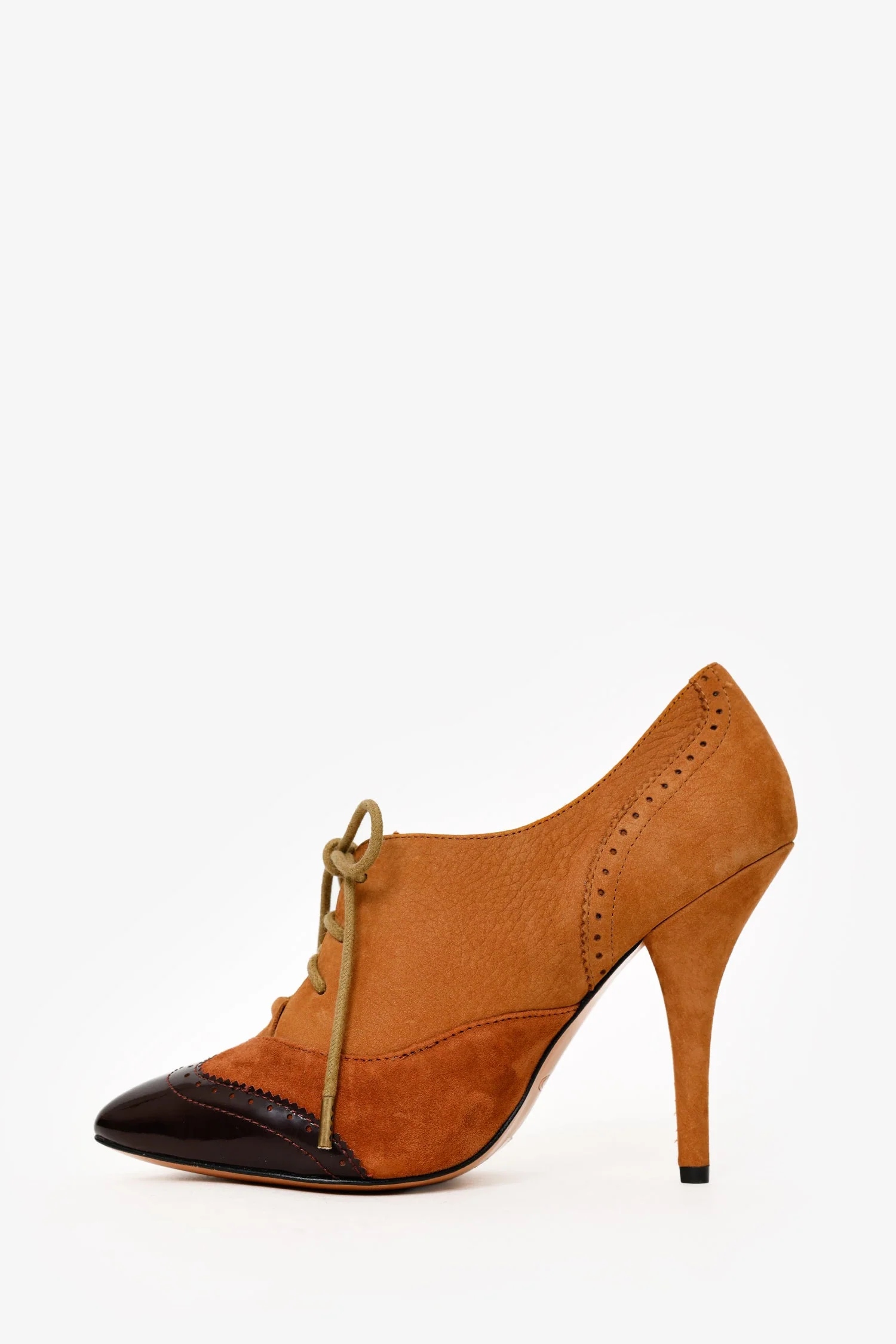 Vivienne Westwood Brown Suede/Leather/Patent Hetty Laced Heels Size 37 - Image 4
