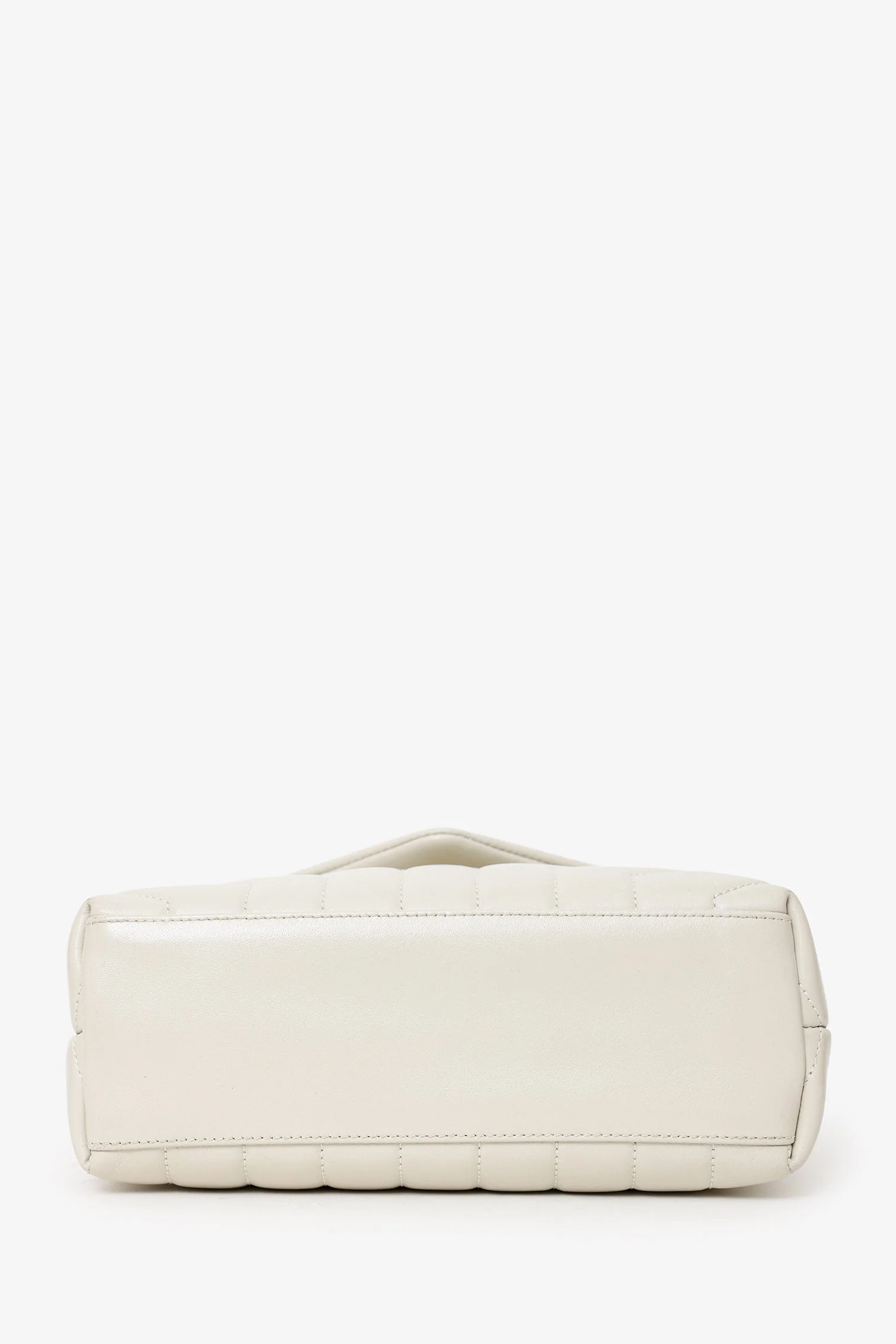 YSL Taupe Small Lou Lou Handbag With Gold Chain Strap - Image 5