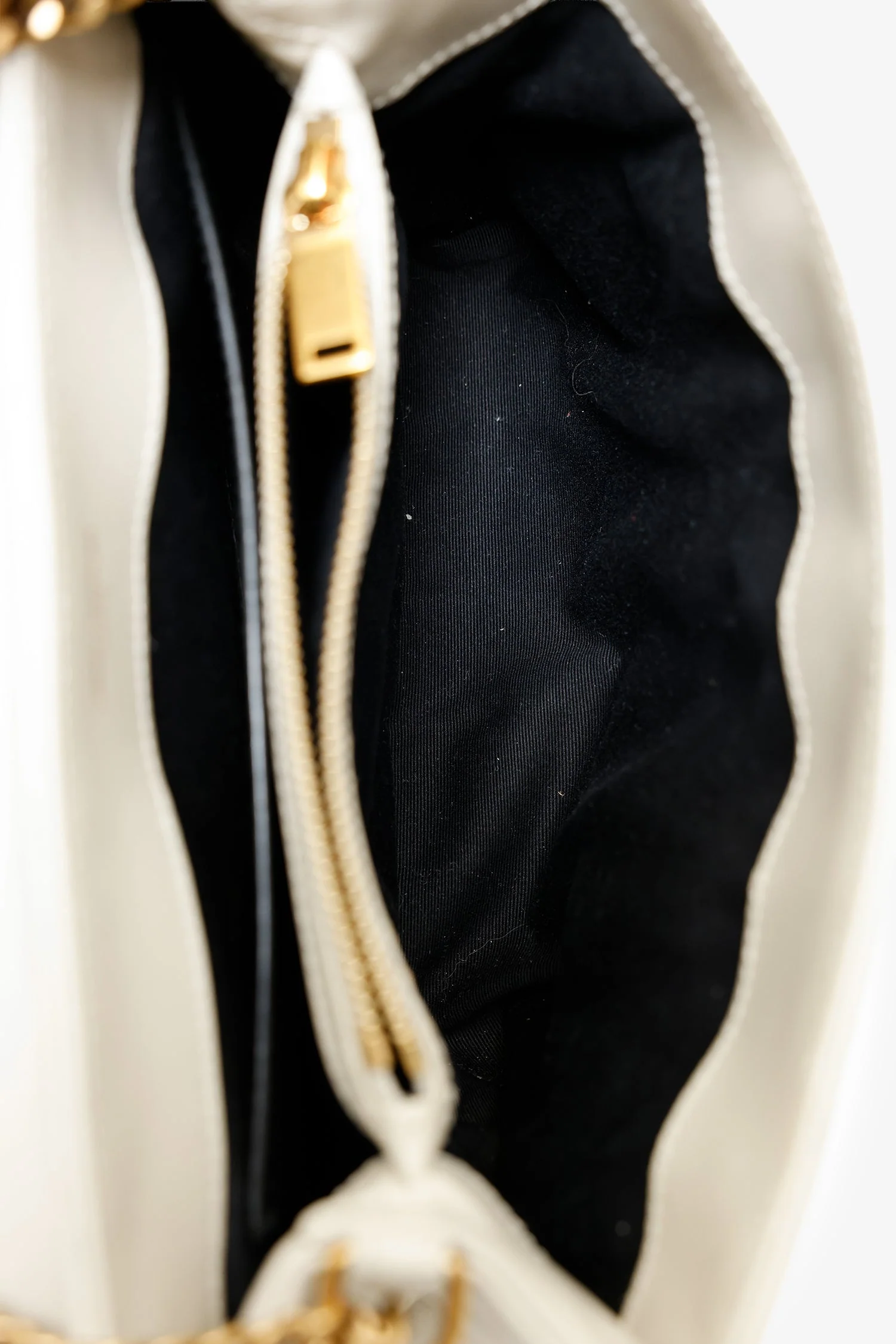 YSL Taupe Small Lou Lou Handbag With Gold Chain Strap - Image 8