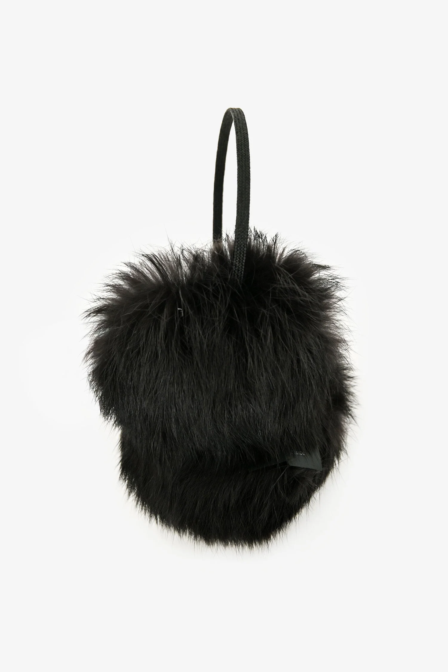 Yves Salomon Black Rabbit Fur Earmuffs - Image 2