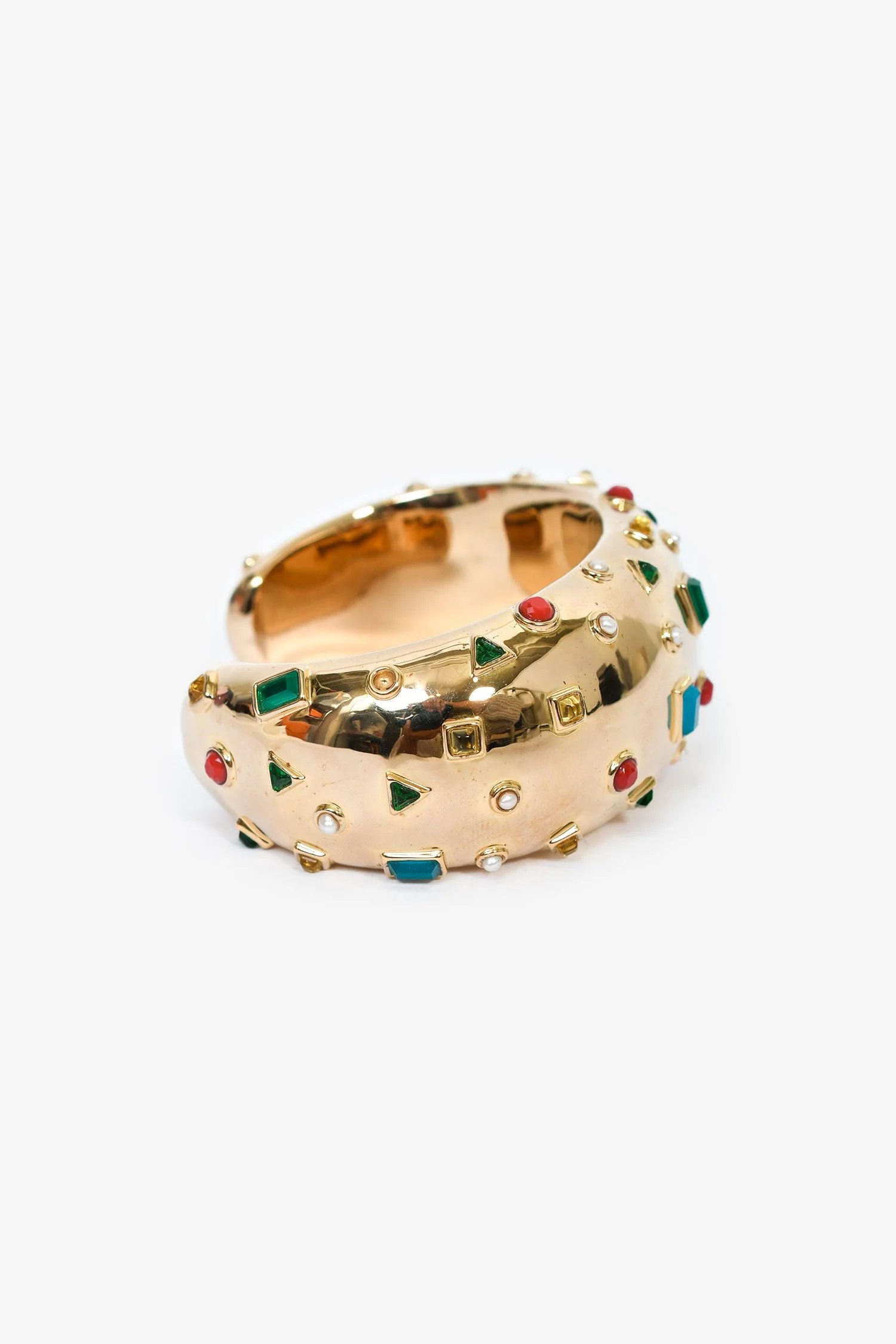 Zimmerman Gold Tone Gem Embellished Cuff - Image 2