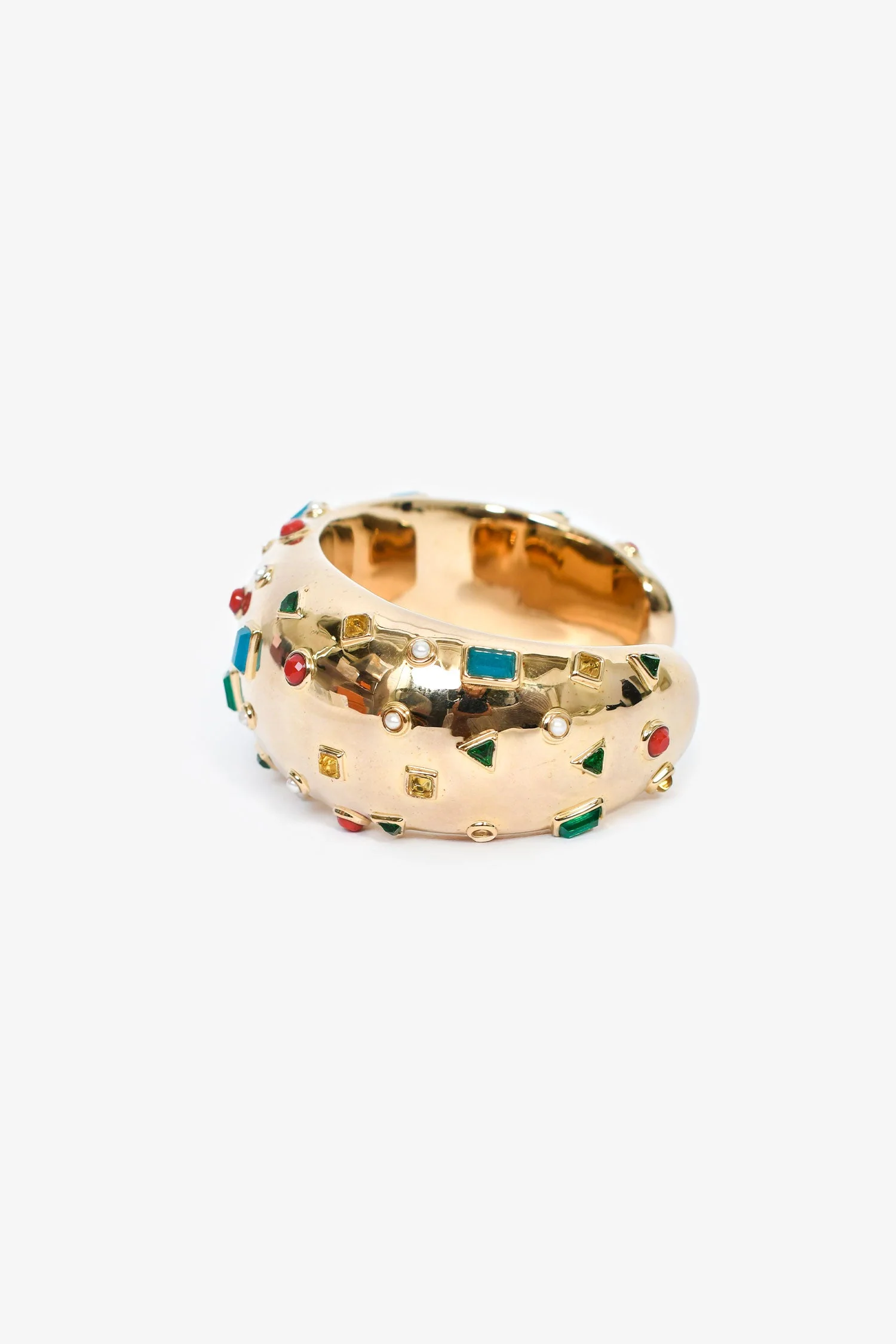 Zimmerman Gold Tone Gem Embellished Cuff - Image 4
